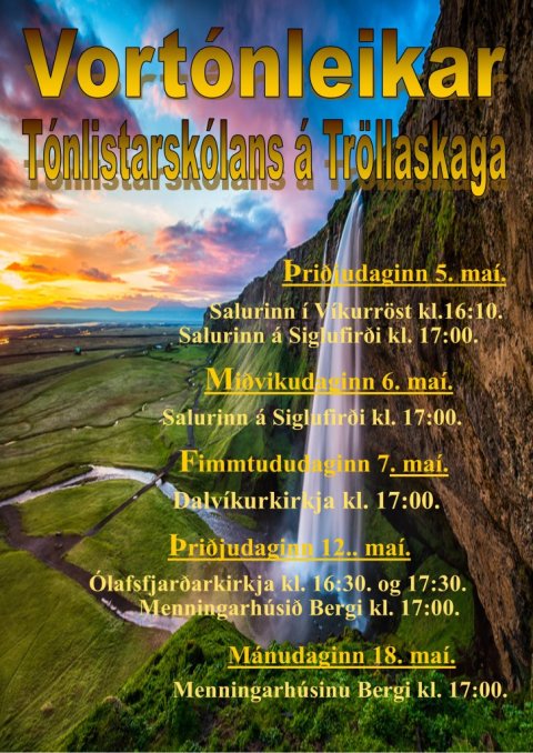 Miðvikudaginn 6. maí. Salurinn á Siglufirði kl. 17:00.