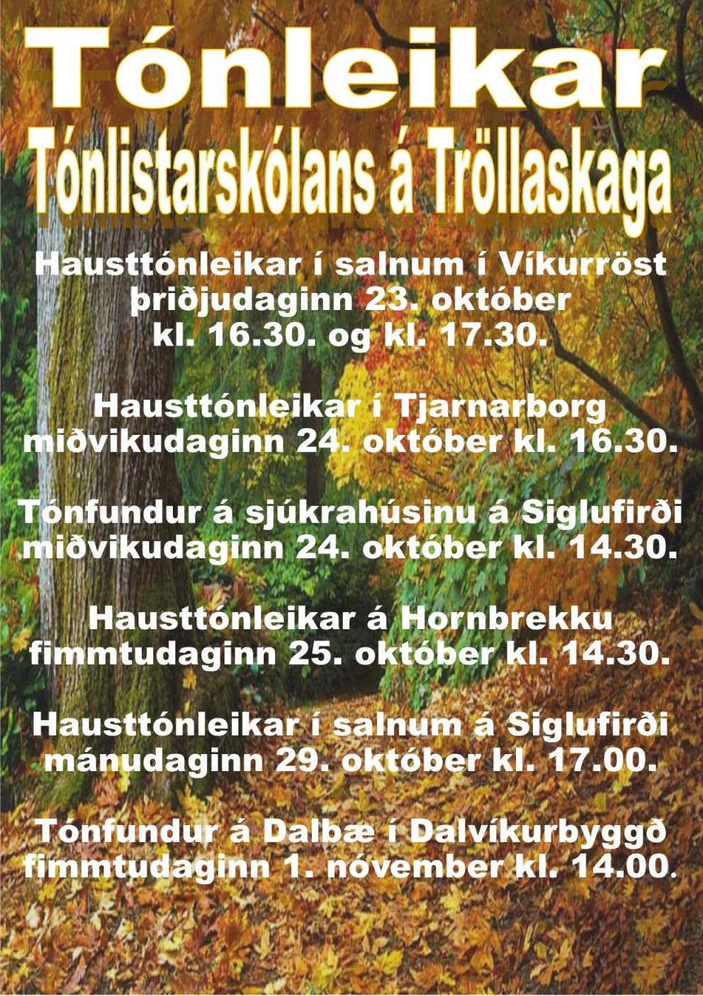 Hausttónleikar Tónlistarskólans á Tröllaskaga