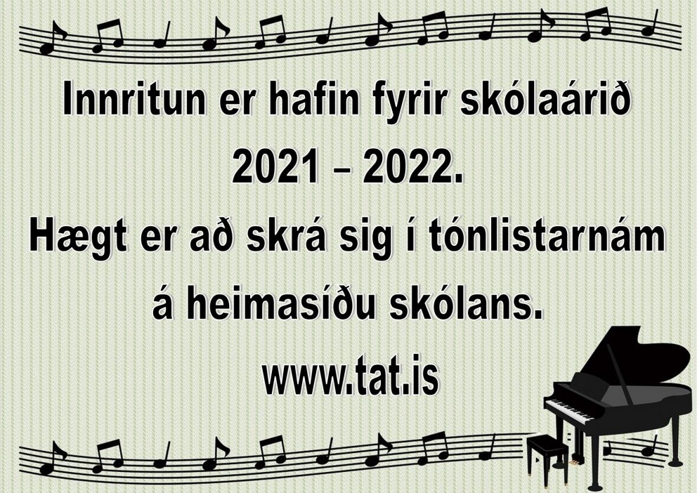Innritun fyrir skólaárið 2021 - 2022