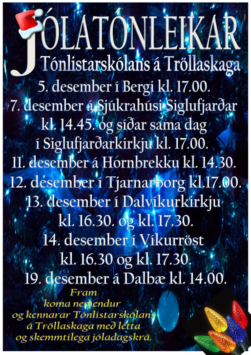 Jólatónleikar Tónlistarskólans á Tröllaskaga