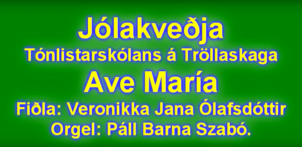 Jólakveðja Frá Tónlistarskólanum