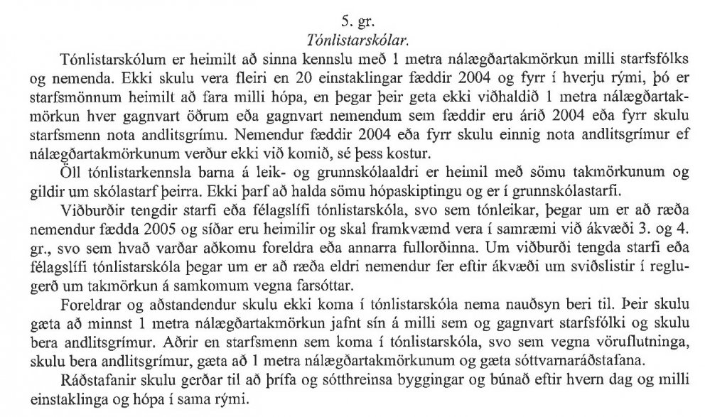 Sóttvarnarreglur frá 15. apríl.