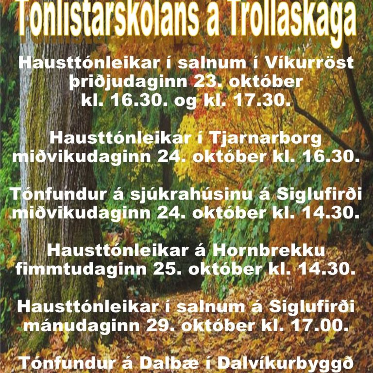 Hausttónleikar Tónlistarskólans á Tröllaskaga