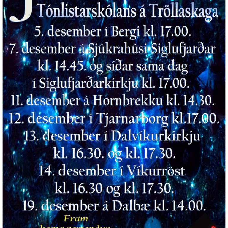 Jólatónleikar Tónlistarskólans á Tröllaskaga