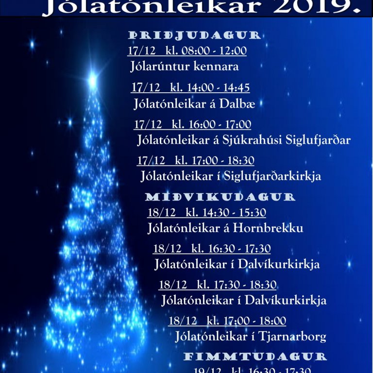 Jólatónleikar TÁT 2019.