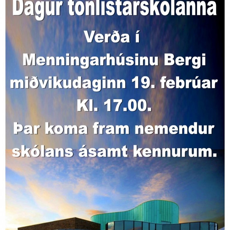 Sparitónleikar í Bergi miðvikudaginn 19. febrúar kl. 17.00.