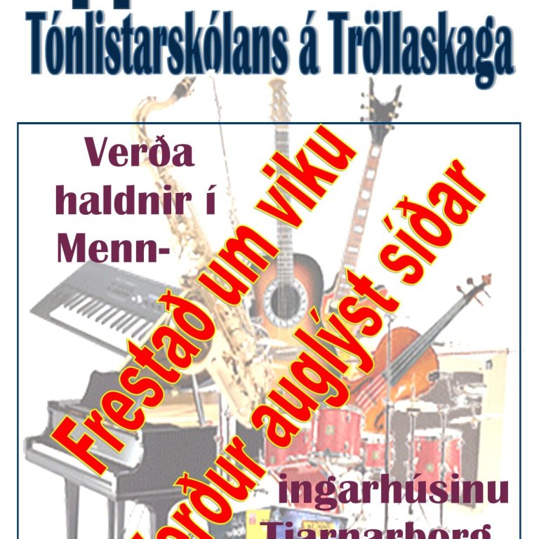 frestum tónleikum í dag