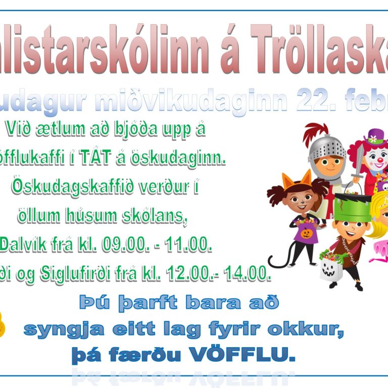 Vöflukaffi á Öskudaginn