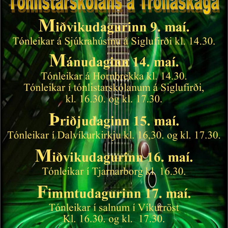 Vortónleikar Tónlistarskólans á Tröllaskaga